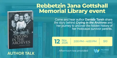 Rebbetzin Jana Gottshall Memorial Library event Nov2026