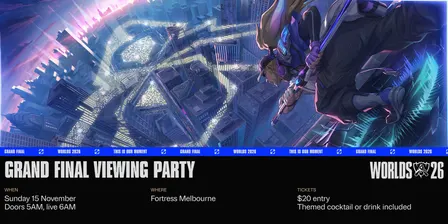 League of Legends Worlds 2026 Viewing Party @ Fortress Melbourne