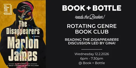 Rotating Genre Book Club – Book + Bottle Reads the Booker!