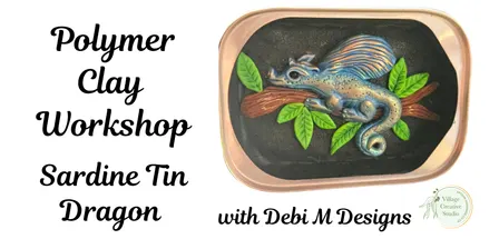 Polymer Clay Dragon in a Sardine Tin