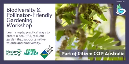 Biodiversity & Pollinator-Friendly Gardening Workshop Adelaide - Citizen COP 2026