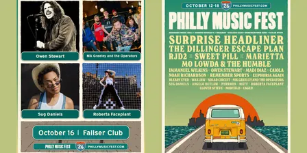 Philly Music Fest Presents Owen Stewart, Nik Greeley,  Sug Daniels, Roberta Faceplant, & The Flying Vees