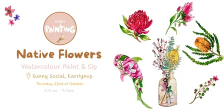 Native Flowers Watercolour Paint & Sip @ Sunny Social