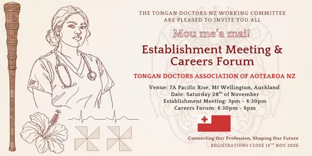Tongan Doctors NZ - Establishment Meeting & Careers Forum