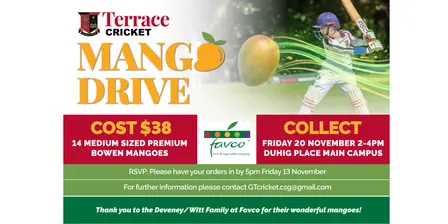 2026 Terrace Cricket Mango Drive