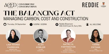 ACED Constructive Conversations | The Balancing Act: Managing Carbon, Cost and Construction