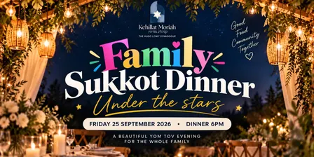Kehillat Moriah Sukkot Dinner 2026