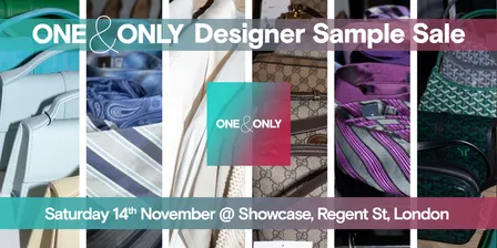 One and only Designer Sample sale 14th November 2026 Menswear & Womanswear