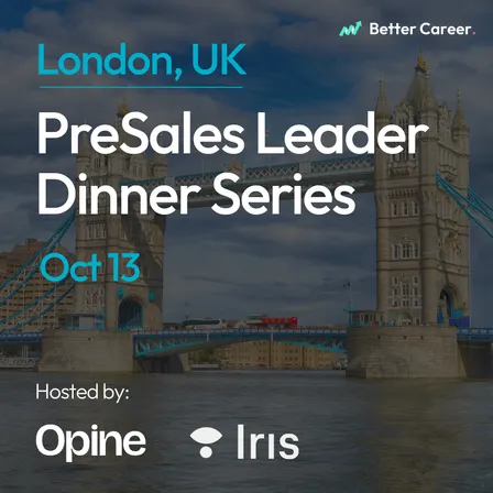 PreSales Leaders Dinner Series [London UK 🇬🇧]