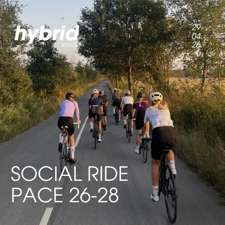 Hybrid Social x ÅBEN (Social Ride – Pace 26-28) Post ride beers