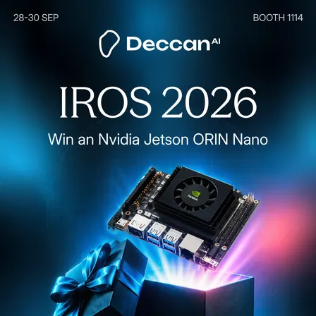 Meet the Deccan AI team @ IROS 2026 | Booth 1114