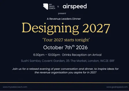 Designing 2027 - A Revenue Leaders Dinner.