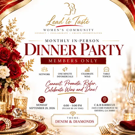 Lead to Taste Monthly In-Person Dinner Party | Members Only