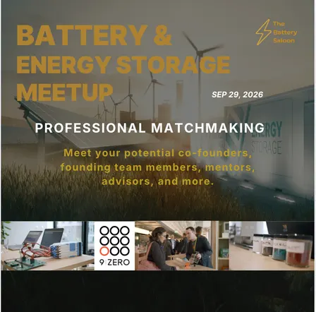 🌐 Battery & Energy Storage Meetup - Professional Matchmaking with The Battery Saloon