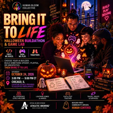 BRING IT TO LIFE: A HALLOWEEN BUILDATHON, GAME LAB & PARTY 🎃