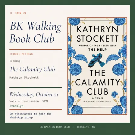 October BK Walking Book Club: The Calamity Club