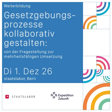 Gesetzgebungsprozesse kollaborativ gestalten: Von der Fragestellung zur mehrheitsfähigen Umsetzung