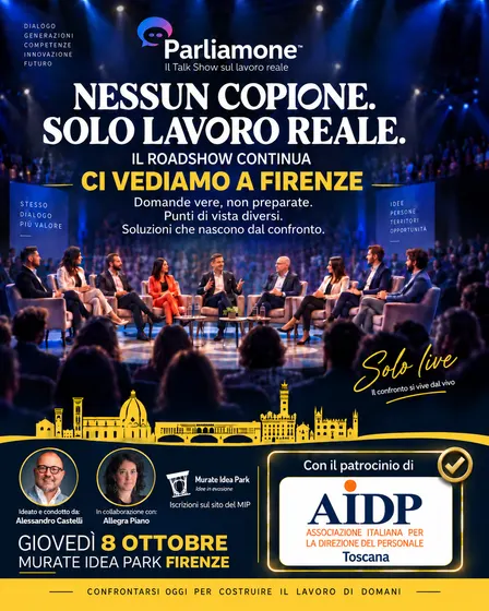 PARLIAMONE™ il talk show sul lavoro reale arriva a Firenze al MIP