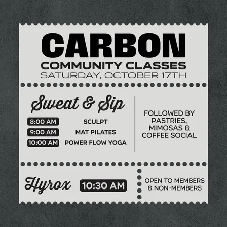October Community Classes