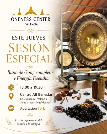 Baño de Gong e instrumentos ancestrales para sanar y conectar.