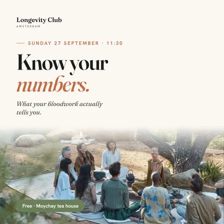 Longevity Club Amsterdam: Know your numbers (first meeting, free)