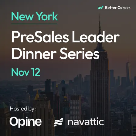 PreSales Leaders Dinner Series [NYC]