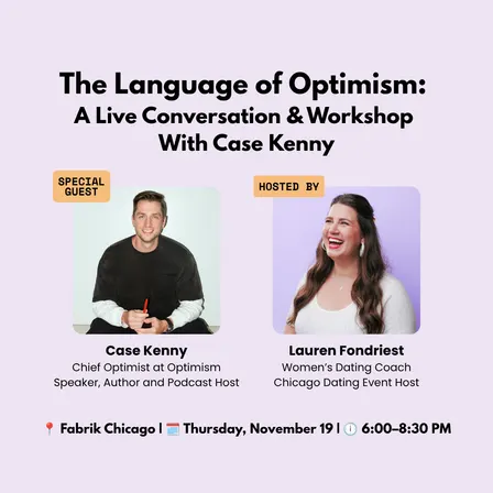 The Language of Optimism: A Live Conversation & Workshop with Case Kenny