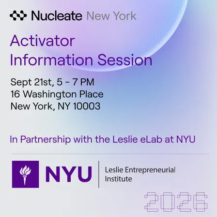 Nucleate NY Activator Info Session- NYU Downtown