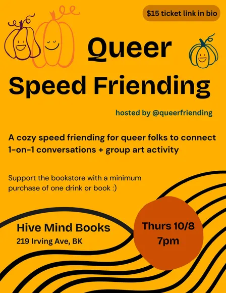 Queer Speed Friending @ Hive Mind Books