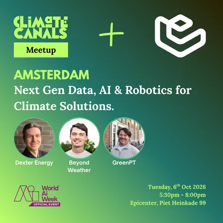 Climate Canals: Next Gen Data, AI & Robotics for Climate Solutions.