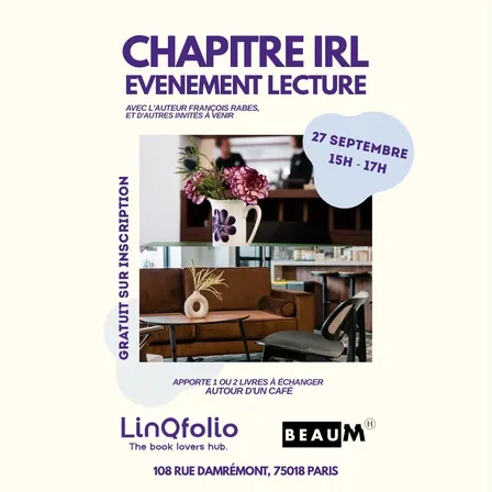 CHAPITRE IRL : Meet Up Littéraire & Talk Auteur