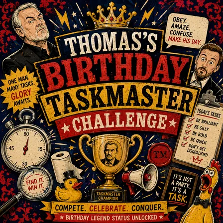 Thomas's 40th Birthday Taskmaster Challenge