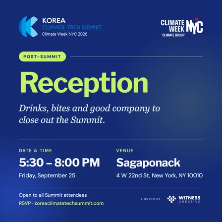 Korea Climate Tech Summit 2026: Post-Summit Reception
