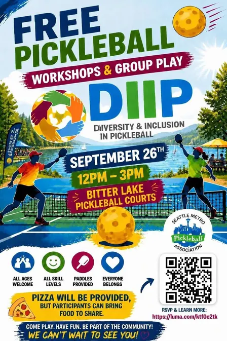 DIIPickleball FREE Workshop + Group Play + Pizza for All Levels