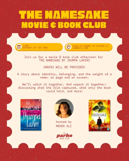 MOVIE & BOOK CLUB: The Namesake by Jhumpa Lahiri