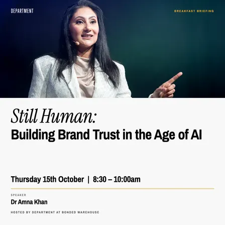 Still Human: Building brand trust in the age of AI