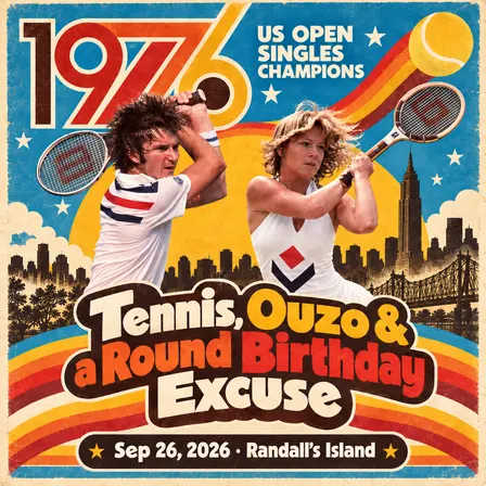 Tennis, Ouzo & a Round Birthday Excuse