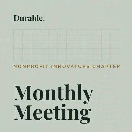 Nonprofit Innovators Chapter — October Lunch Meeting