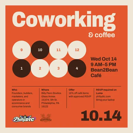 Coworking (& coffee) w. PhillyDTC at Bean2Bean
