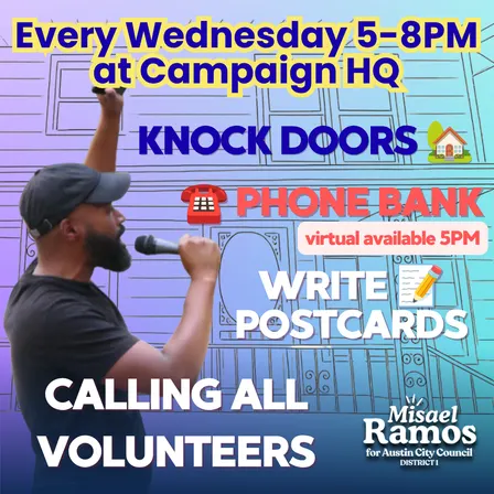 👋 All Volunteers at Campaign HQ: Block Walk, Write Postcards, Phone Bank (Virtual Zoom Option!)