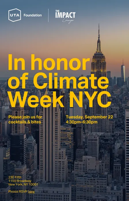 UTA Foundation Climate Week Cocktail