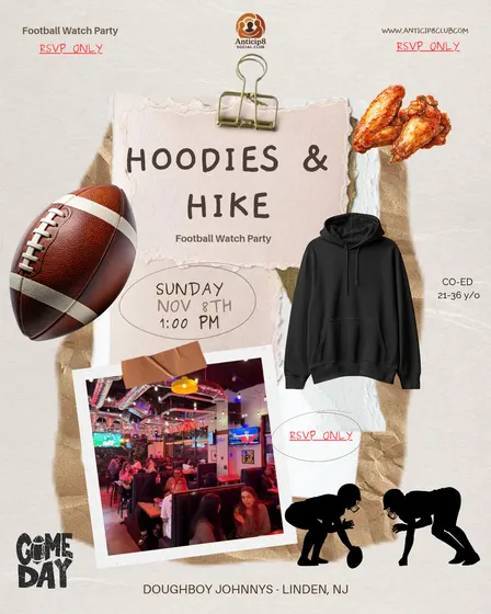 Hoodies & Hike 🏈 Watch Party