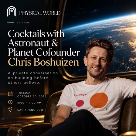 Private LP Cocktails with Astronaut & Planet Cofounder Chris Boshuizen