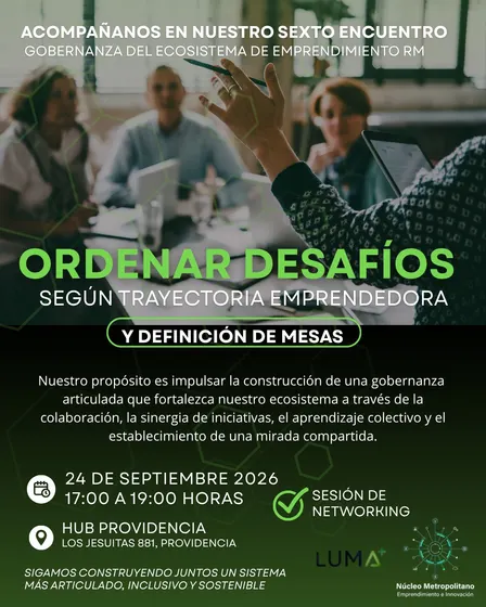 6º Encuentro del Ecosistema de Emprendimiento RM: Ordenar desafíos según trayectoria emprendedora
