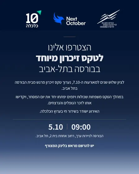 טקס יום הזכרון, פתיחת המסחר בבורסה