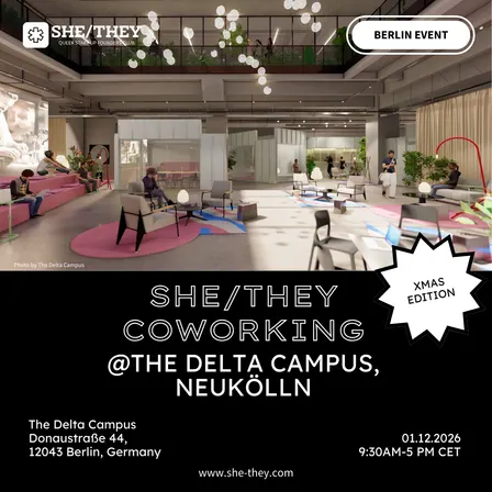 SHE/THEY Berlin – Xmas Coworking @The Delta Campus