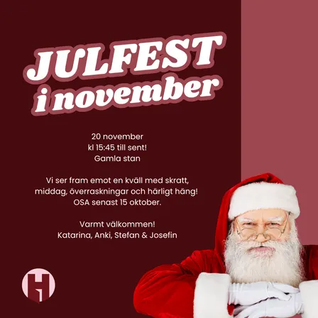 HOMEs julfest i november