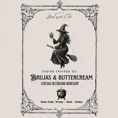 Brujas & Buttercream - cupcake decorating workshop