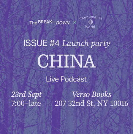 The Break—Down x Phenomenal World present: ISSUE #4 Launch Party