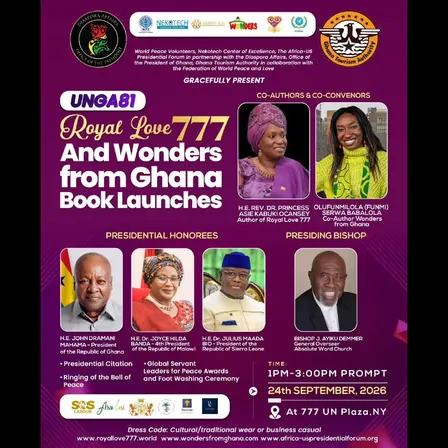 UNGA81: Africa-US Presidential Forum Presents Wonders from Ghana & Royal Love 777